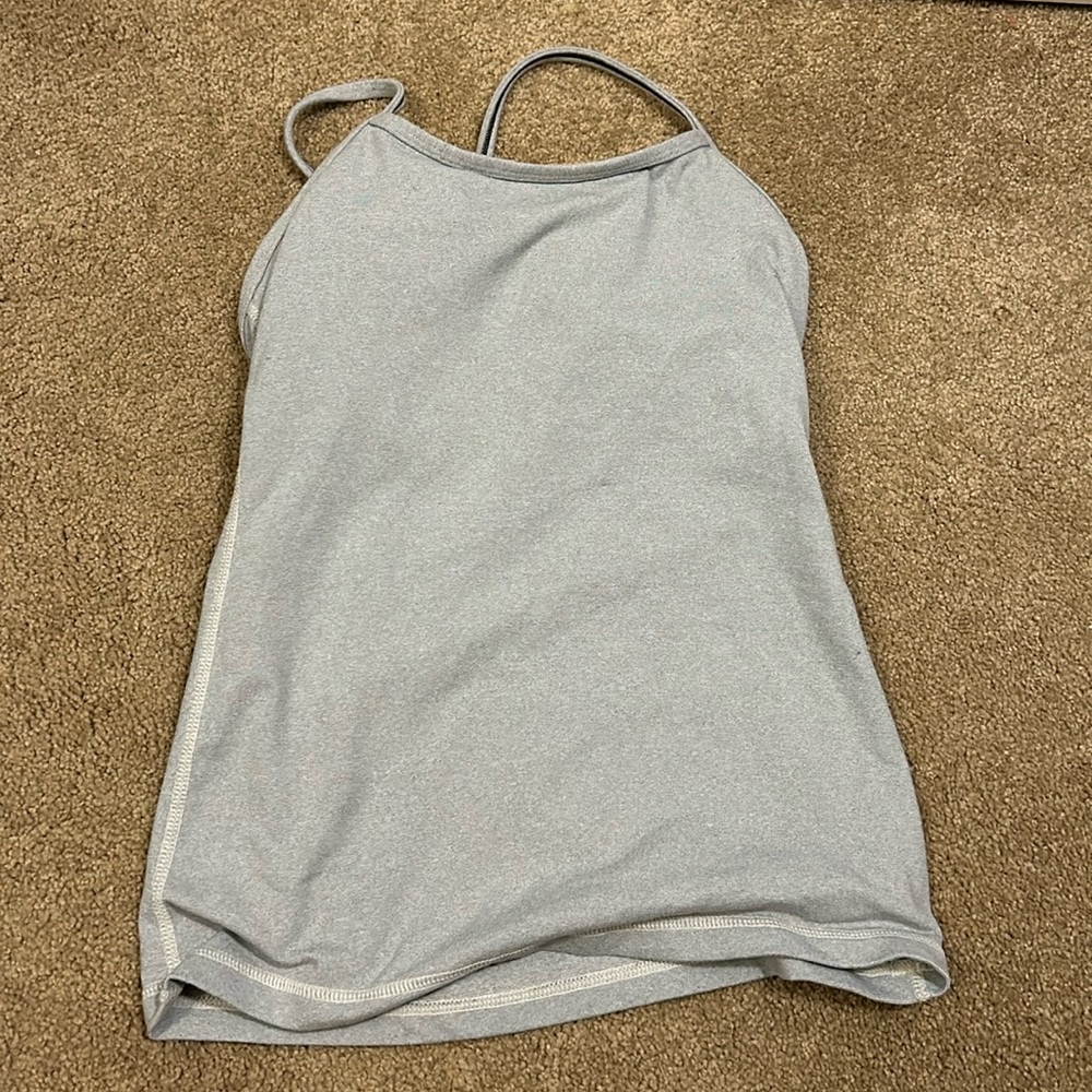 Lululemon tank top, grey, built in bra